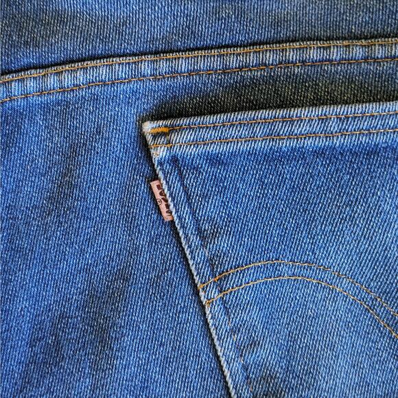 Vintage 1960s Mens Levis Orange Tab Action Jeans 20x29 Damaged Tags Denim - Picture 11 of 13